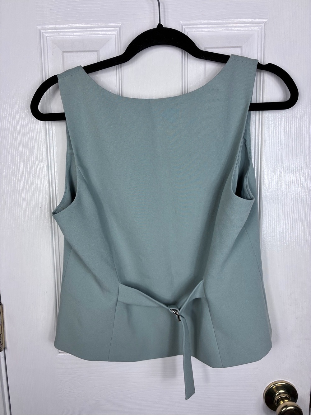 Abercrombie & Fitch Mint Green Mara Tailored Vest Squareneck Set Top and Pants - Picture 3 of 7